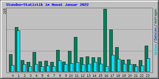 Stunden-Statistik im Monat Januar 2022
